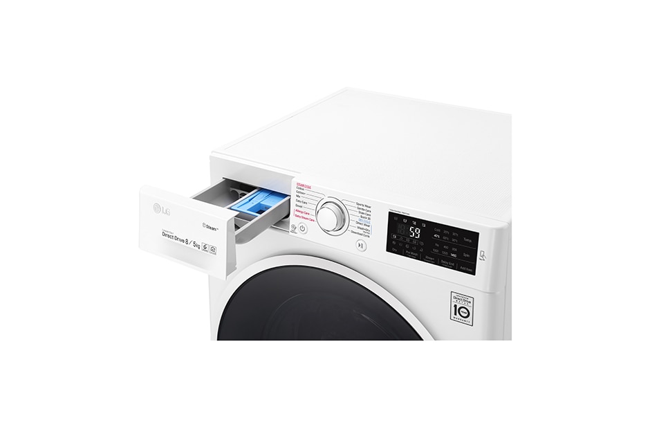 LG ال‌جی، ماشین لباسشویی 8 کیلوگرمی، مجهز به خشک کن، ™TrueSteam، نقره‌ای, WM-865CS, thumbnail 14